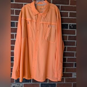 Cabela's Vibrant Orange Button Down Shirt
